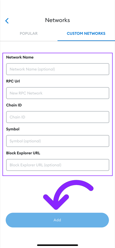 Metamask Configuration